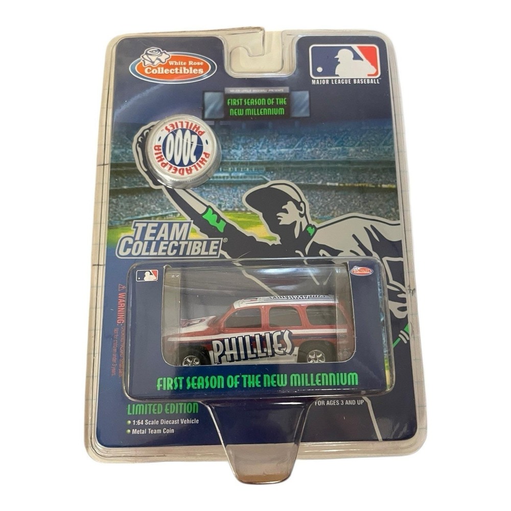 White Rose Collectibles 2000 Phillies Die-cast Car New Millennium